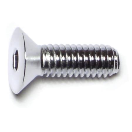 Midwest Fastener 5/16"-18 Socket Head Cap Screw, Flat Head, Chrome Plated Steel, 1 in Length, 10 PK 79924